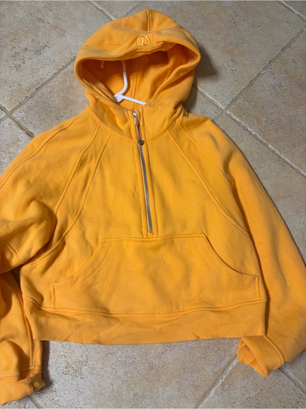 lululemon athletica cropped 1/2 zip scuba Hoodie sz xs/sm
